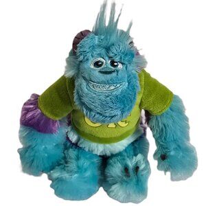 Disney Monsters University Sulley Plush Toy Stuffed Animal Embroidered Face 7.5"